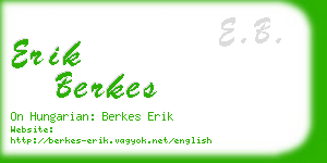 erik berkes business card